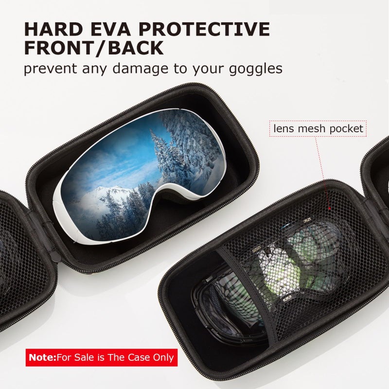 XCMAN Rigid EVA Ski Goggle Case Fit All Shapes and Size Ski Goggles - Image 5